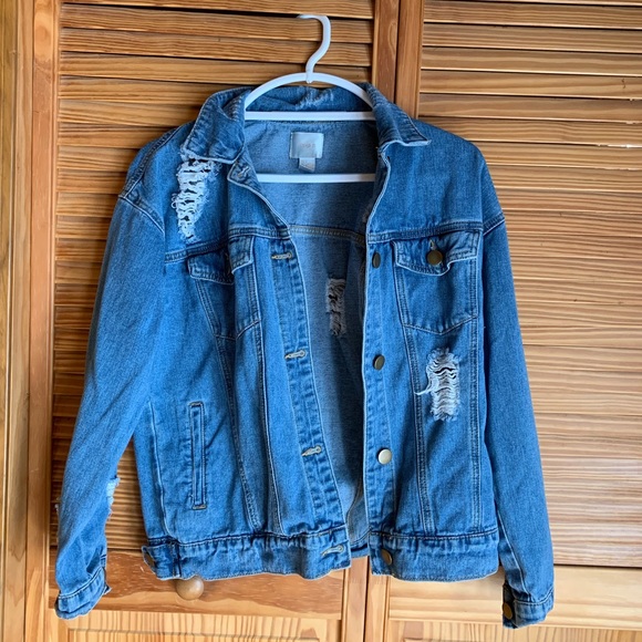 Forever 21 Jackets & Blazers - Distressed Denim Jacket